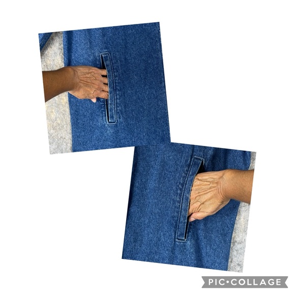 Levi's Vintage Classic Cowboy Denim/Corduroy Collar Trench Coat Duster 80s 90s M - Picture 8 of 16